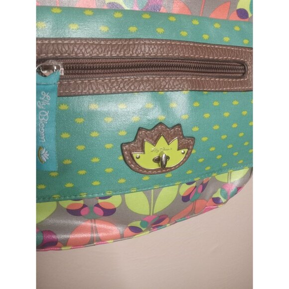 Lily Bloom Small Floral Thermoplastic Crossbody Bag Easy Clean Eco Friendly - Picture 3 of 5
